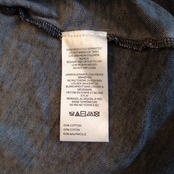 WE THE FREE PEOPLE Women's NWT short-sleeve distressed Gray Black T-shirt -S - Picture 8 of 11